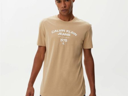 Varsity Curve Logo T-Shirt - Brown Supply