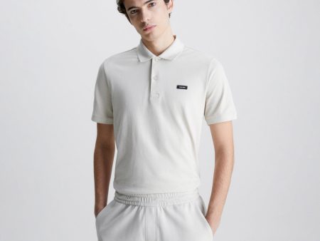 Stretch Pique Slim Button Polo - Beige For Discount