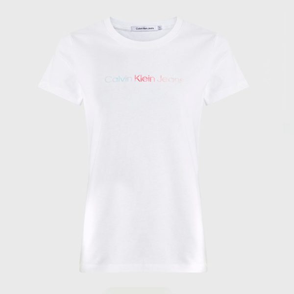 Diffused Slim T-Shirt - White For Discount