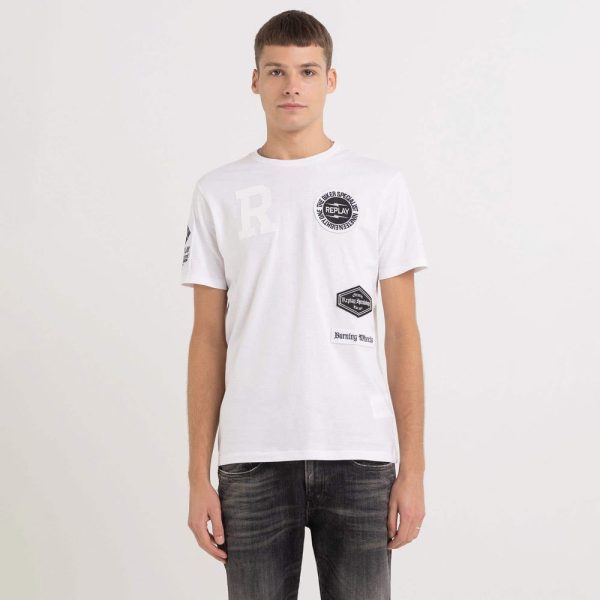 Badges T-Shirt - White For Cheap