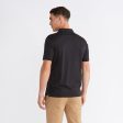 Striped Chest Logo Polo - Black Hot on Sale