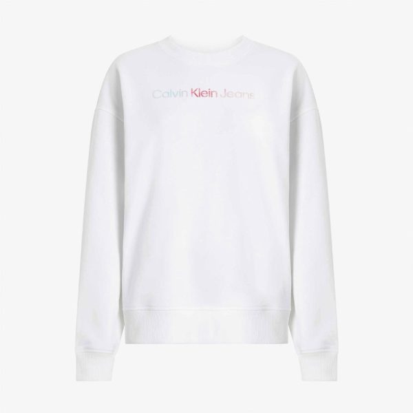 Diffused Graphic Sweater - White Discount