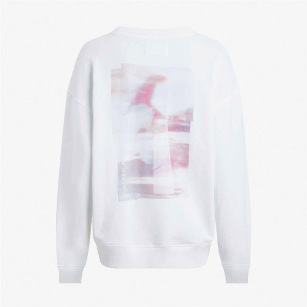 Diffused Graphic Sweater - White Discount