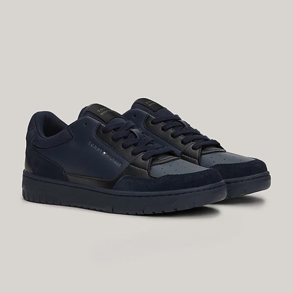 Basket Core Leather Mix - Navy Hot on Sale