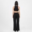 Cut Out Utility Pants - Black Hot on Sale