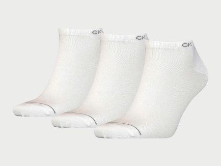 CALVIN KLEIN CK Men 3Pack Ankle Socks - White Online