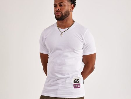 Back Graphic Slim T-Shirt - White on Sale