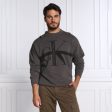 Stripe Loose Fit Sweatshirt  - Grey Sale