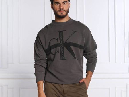 Stripe Loose Fit Sweatshirt  - Grey Sale