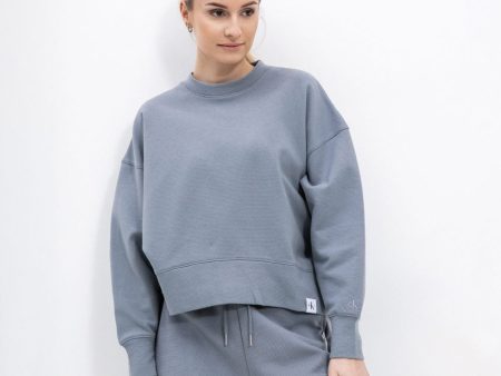 Tab Ottoman Crew Neck Sweater - Grey For Sale