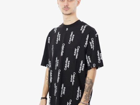 Stacked Logo T-Shirt - Black on Sale