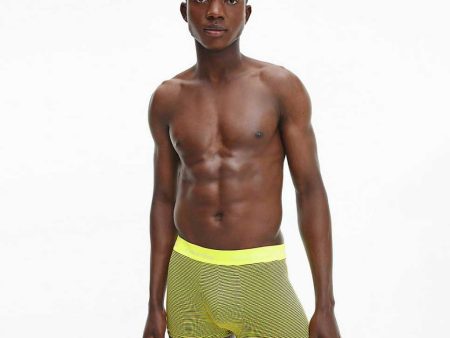 3 Pack Low Rise Cotton Stretch Trunks - Yellow Green Blue For Discount