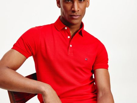 1985 Slim Polo - Red Online Hot Sale