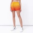 Womens Dip Dye Shorts - Orange Sale