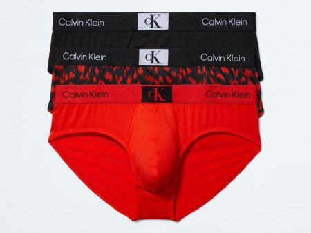 3 Pack Hip Brief - Red Multi Online Sale