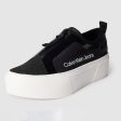 Vulcanized Flatform Zip Sneaker - Black For Cheap