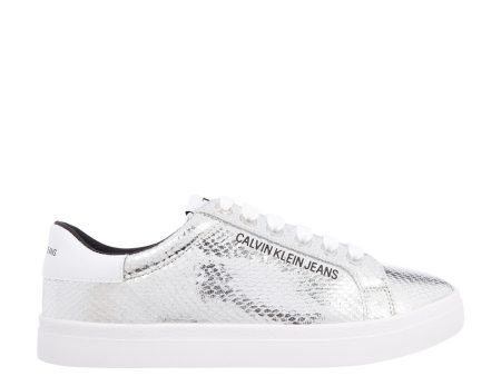 Faux Python Sneaker - Silver Discount