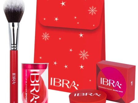 Santa Claus zestaw sypki puder transparentny + gąbka do makijażu + pędzel do pudru For Sale