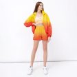 Womens Dip Dye Shorts - Orange Sale