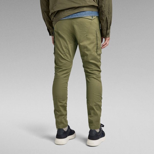 Zip Pocket 3D Skinny Cargo Pants - Olive For Sale