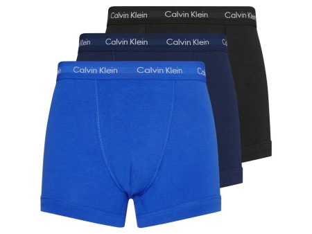 3 Pack Cotton Stretch Trunks Blue Multi For Cheap