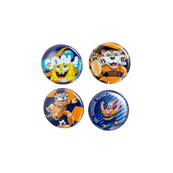 SET DE 4 FOTOBOTONES TIGRES NICKELODEON Online Hot Sale