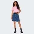 Womens Cropped T-Shirt  - Coral Online