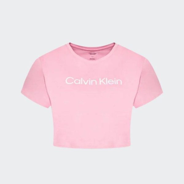 Womens Cropped T-Shirt  - Coral Online