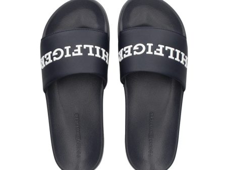 3D Print Hilfiger Pool Slides - Navy Sale